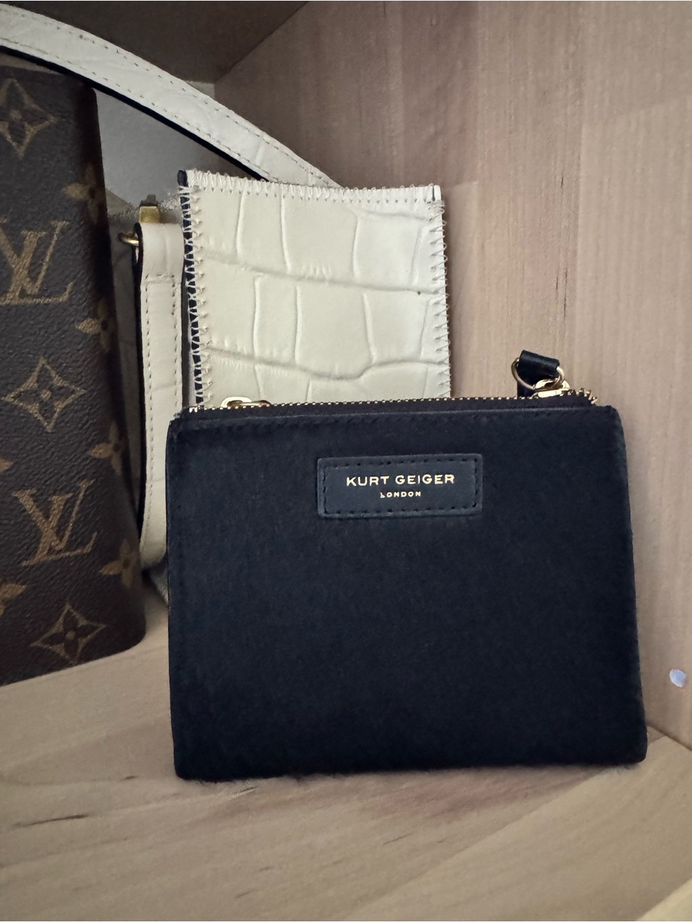 Kurt Geiger Black Zip Compact Wallet